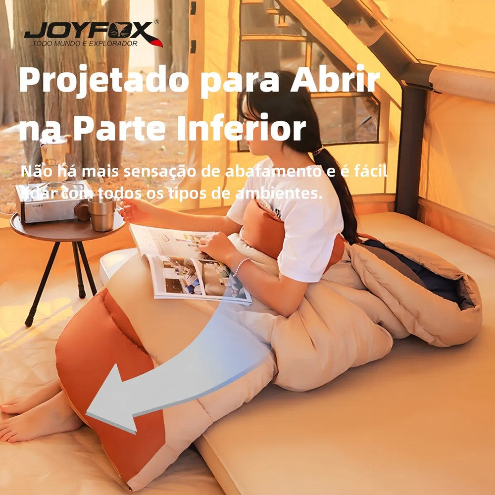 Joyfox Saco De Dormir Térmico Patchworkable Lavável À Máquina Ultralight Saco Casal Ou Solteiro -1,5ºc À -3,5ºc Camping