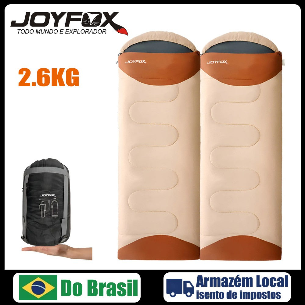 Joyfox Saco De Dormir Térmico Patchworkable Lavável À Máquina Ultralight Saco Casal Ou Solteiro -1,5ºc À -3,5ºc Camping