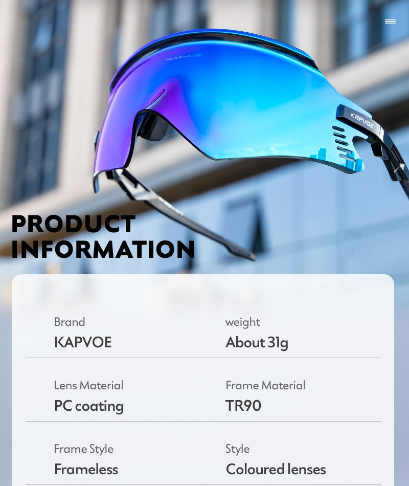 Óculos de Ciclismo Kapvoe 2026 UV400 ,