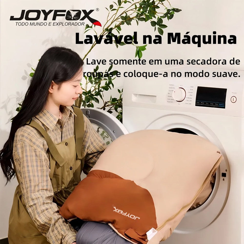 Joyfox Saco De Dormir Térmico Patchworkable Lavável À Máquina Ultralight Saco Casal Ou Solteiro -1,5ºc À -3,5ºc Camping