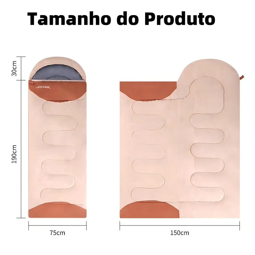 Joyfox Saco De Dormir Térmico Patchworkable Lavável À Máquina Ultralight Saco Casal Ou Solteiro -1,5ºc À -3,5ºc Camping