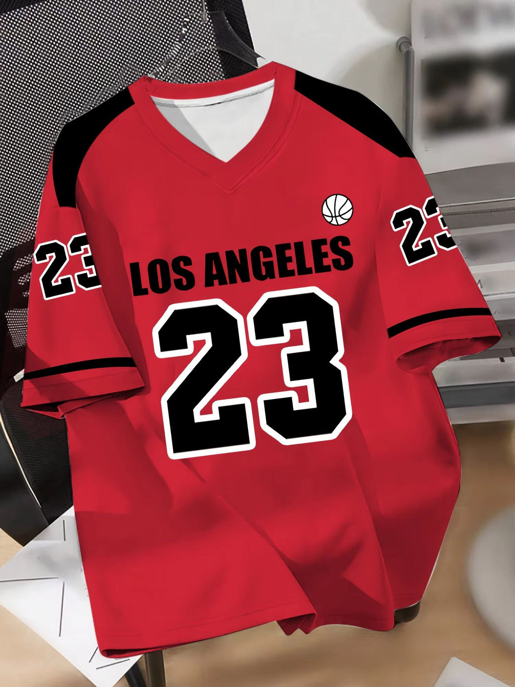 Camisa de basquete masculina Los Angeles