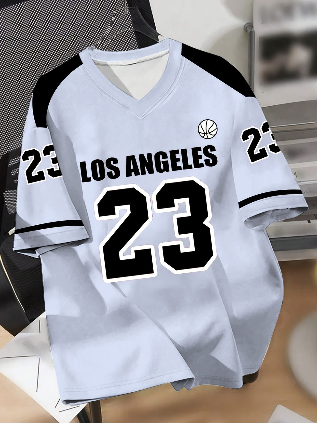 Camisa de basquete masculina Los Angeles
