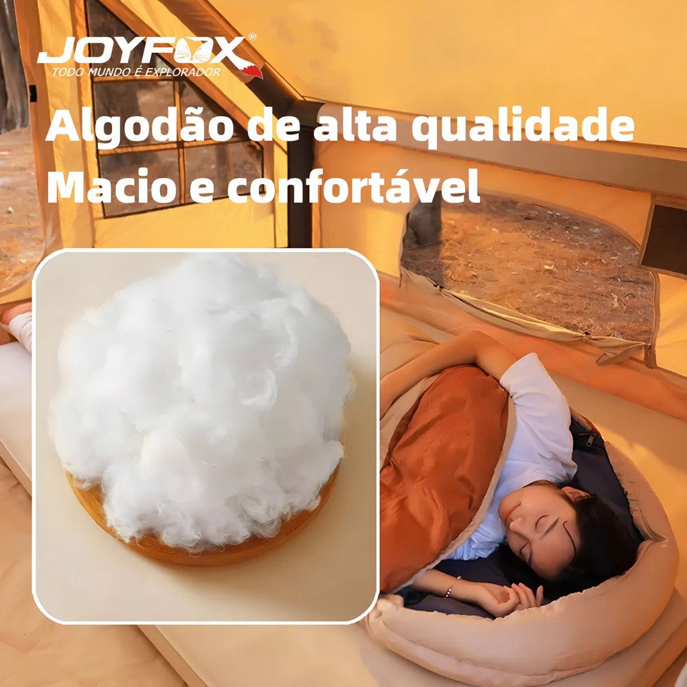 Joyfox Saco De Dormir Térmico Patchworkable Lavável À Máquina Ultralight Saco Casal Ou Solteiro -1,5ºc À -3,5ºc Camping