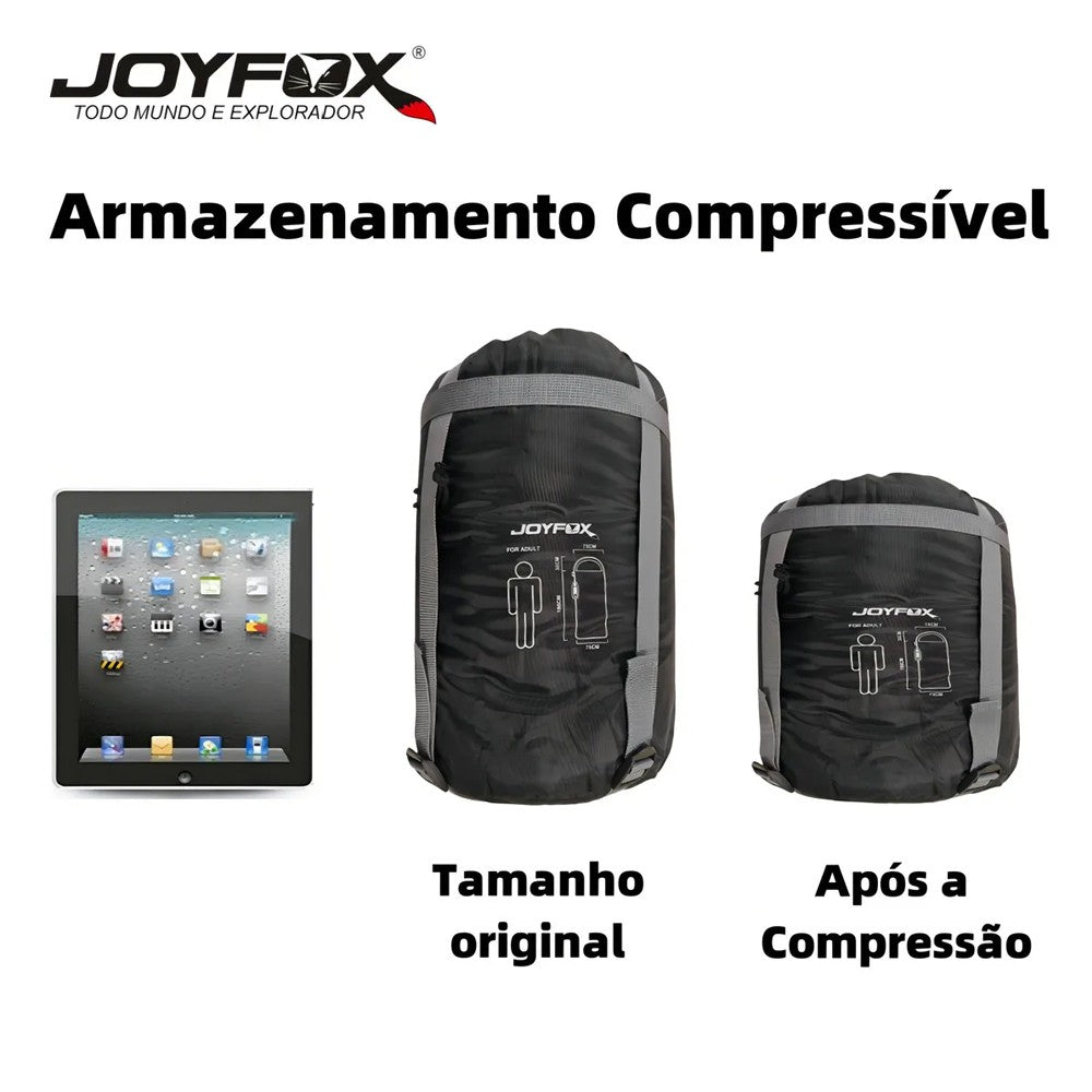 Joyfox Saco De Dormir Térmico Patchworkable Lavável À Máquina Ultralight Saco Casal Ou Solteiro -1,5ºc À -3,5ºc Camping