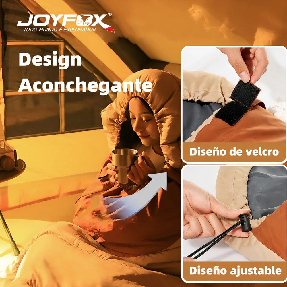 Joyfox Saco De Dormir Térmico Patchworkable Lavável À Máquina Ultralight Saco Casal Ou Solteiro -1,5ºc À -3,5ºc Camping